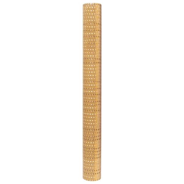 Balkon-Sichtschutz Hellbraun 600x100 cm Poly Rattan