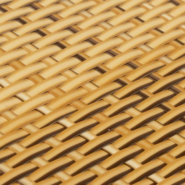Balkon-Sichtschutz Hellbraun 600x100 cm Poly Rattan