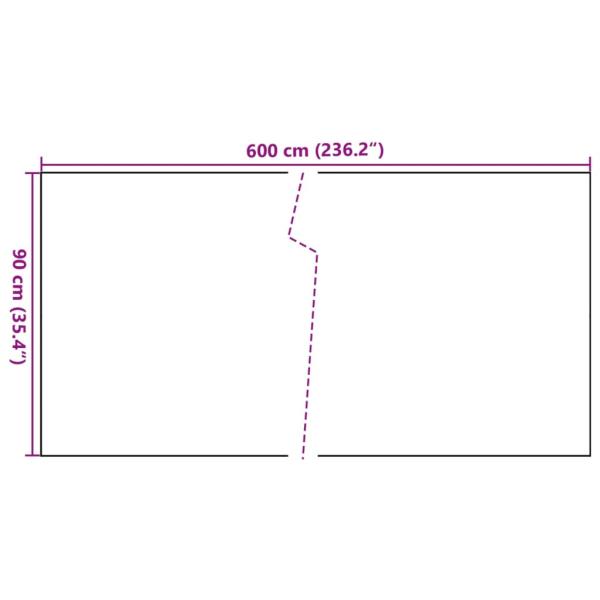 Balkon-Sichtschutz Schwarz 600x90 cm Poly Rattan