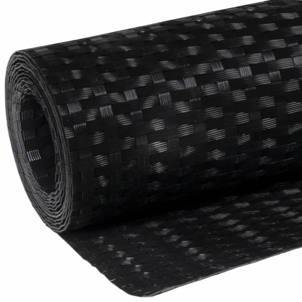 Balkon-Sichtschutz Schwarz 1000x100 cm Poly Rattan