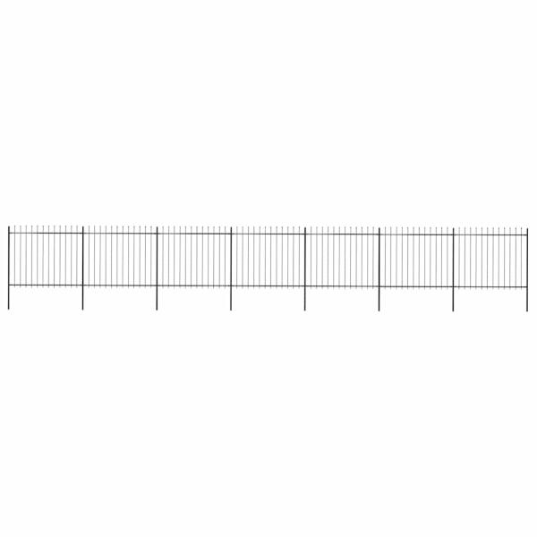 ARDEBO.de - Gartenzaun mit Speerspitze Stahl 1172 x 150 cm Schwarz