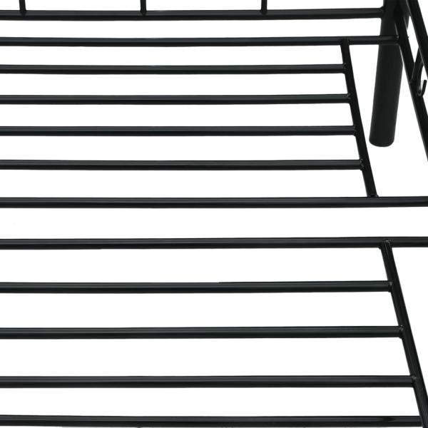 Tagesbett-Rahmen Schwarz Metall 90×200 cm