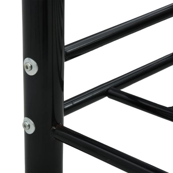 Tagesbett-Rahmen Schwarz Metall 90×200 cm