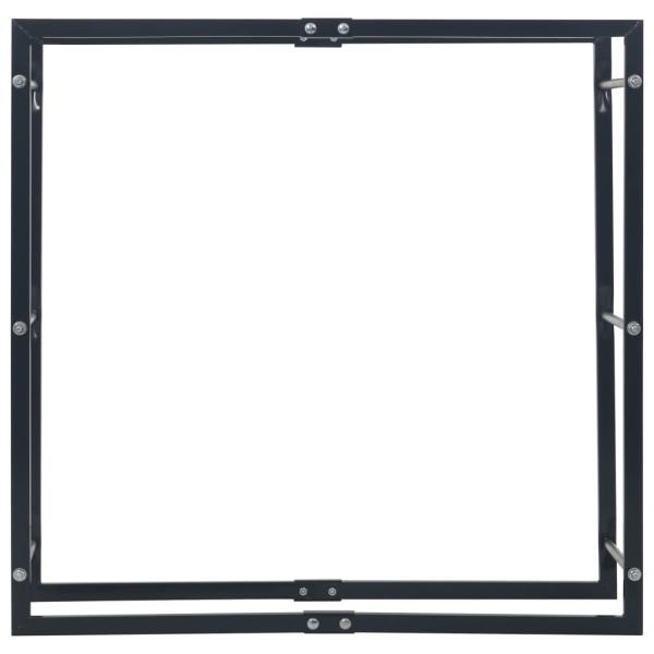 Brennholzregal Schwarz 100×25×100 cm Stahl