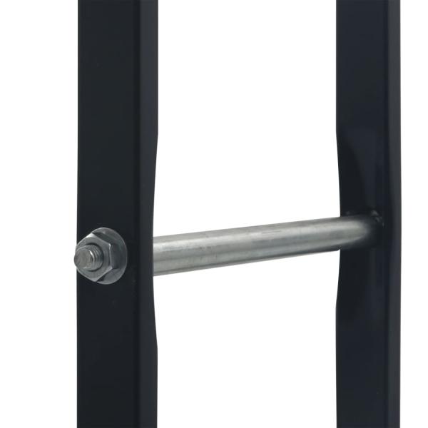 Brennholzregal Schwarz 100×25×100 cm Stahl
