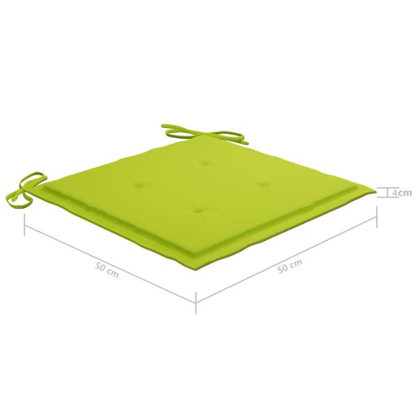 Gartenstühle mit Kissen 2 Stk. Grau Massivholz Akazie