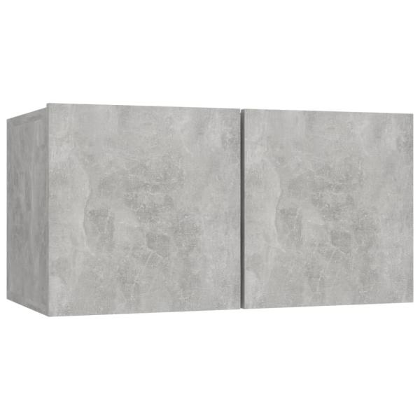 10-tlg. TV-Schrank-Set Betongrau Holzwerkstoff