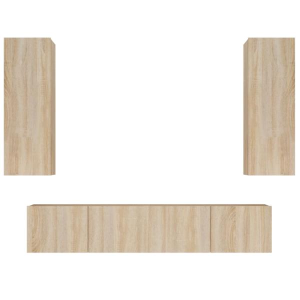 4-tlg. TV-Schrank-Set Sonoma-Eiche Holzwerkstoff