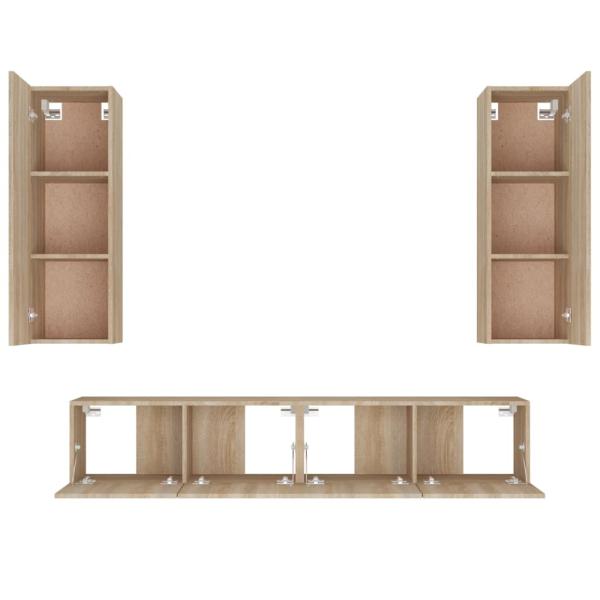 4-tlg. TV-Schrank-Set Sonoma-Eiche Holzwerkstoff