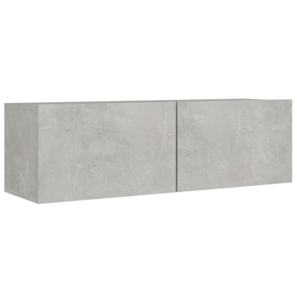 8-tlg. TV-Schrank-Set Betongrau Holzwerkstoff