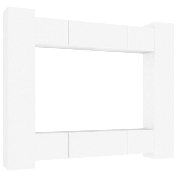 8-tlg. TV-Schrank-Set Weiß Holzwerkstoff