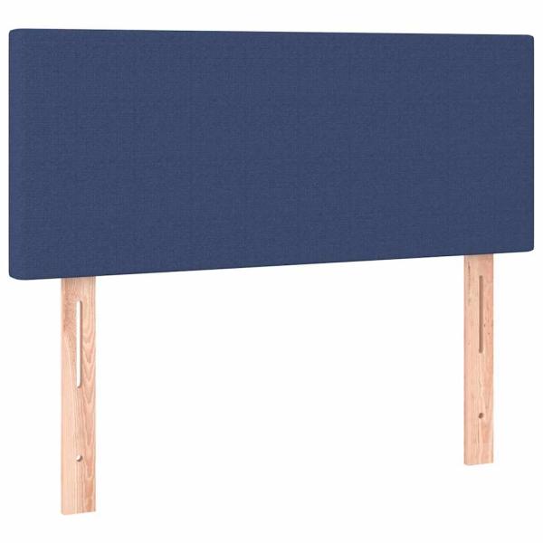 Boxspringbett mit Matratze Blau 90x200 cm Stoff