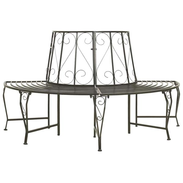 ARDEBO.de - Baumbank Halbrund 160 cm Stahl
