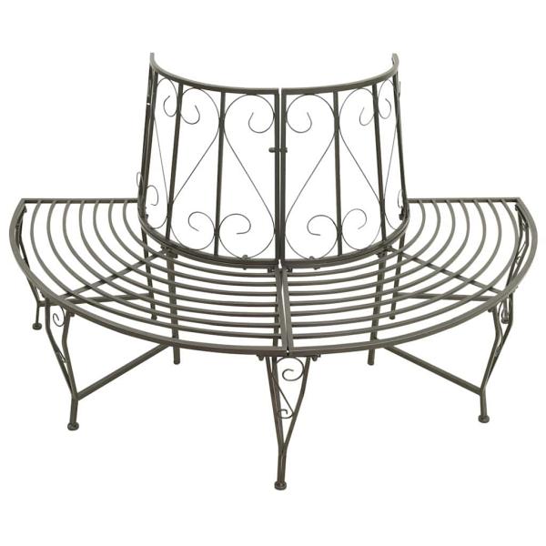Baumbank Halbrund 160 cm Stahl