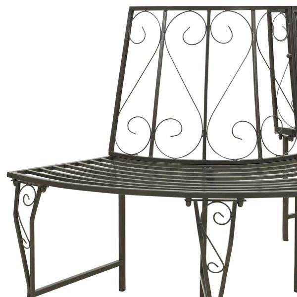 Baumbank Halbrund 160 cm Stahl