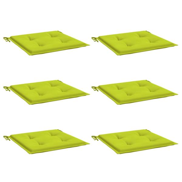 Gartenstuhl-Kissen 6 Stk. Knallgrün 50x50x3 cm Oxford-Gewebe