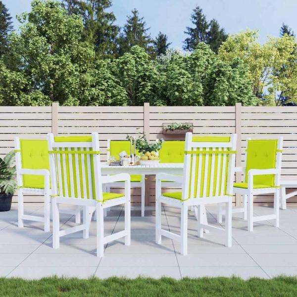 ARDEBO.de - Gartenstuhlauflagen für Niedriglehner 6Stk Knallgrün 100x50x3cm