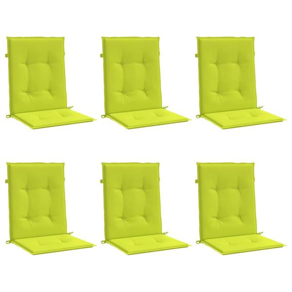Gartenstuhlauflagen für Niedriglehner 6Stk Knallgrün 100x50x3cm
