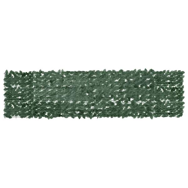 ARDEBO.de - Balkon-Sichtschutz mit Dunkelgrünen Blättern 300x75 cm