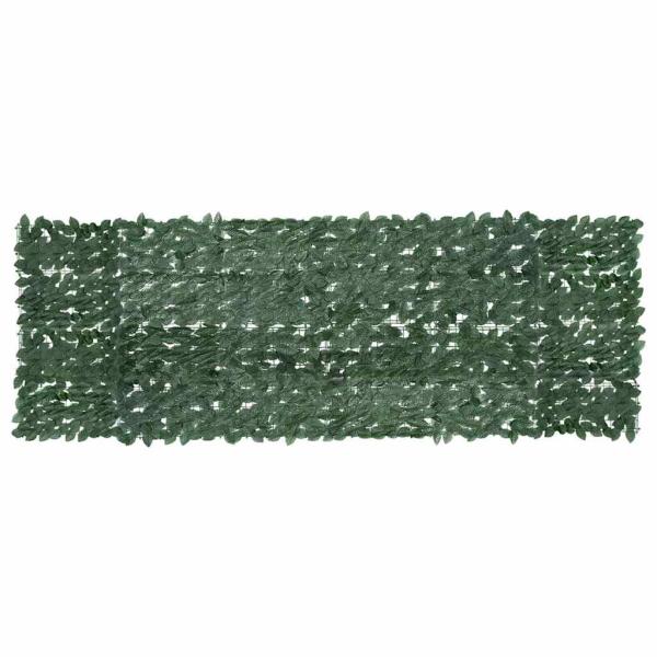 ARDEBO.de - Balkon-Sichtschutz mit Dunkelgrünen Blättern 300x100 cm