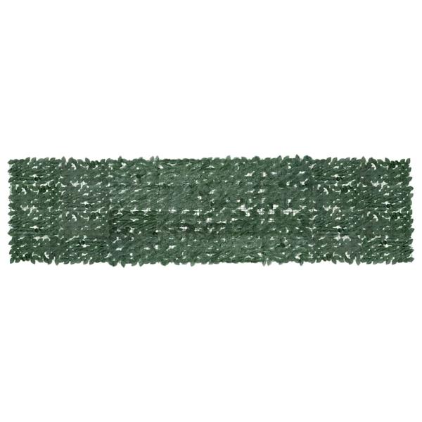 ARDEBO.de - Balkon-Sichtschutz mit Dunkelgrünen Blättern 400x100 cm