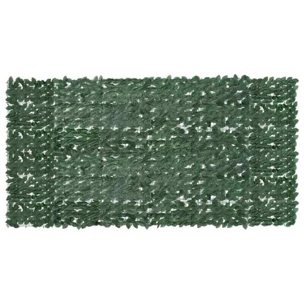ARDEBO.de - Balkon-Sichtschutz mit Dunkelgrünen Blättern 300x150 cm