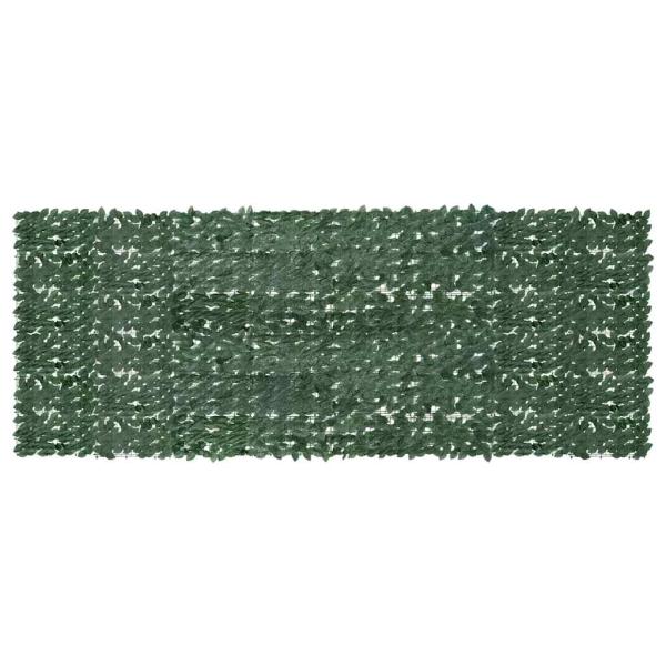 ARDEBO.de - Balkon-Sichtschutz mit Dunkelgrünen Blättern 400x150 cm
