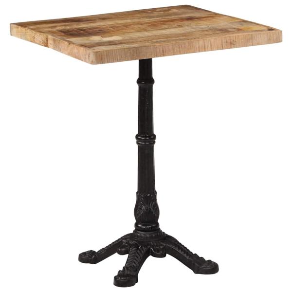 ARDEBO.de - Bistrotisch 60x60x77 cm Raues Mangoholz