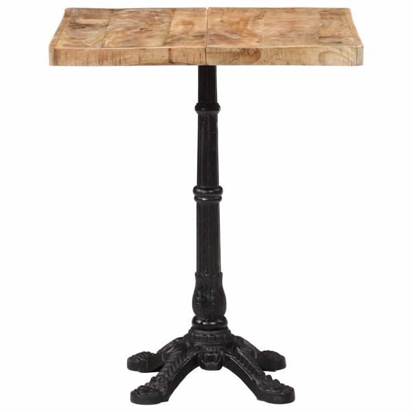 Bistrotisch 60x60x77 cm Raues Mangoholz