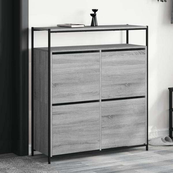 ARDEBO.de - Schuhschrank Sonoma-Grau Hält mehrere Paar Schuhe
