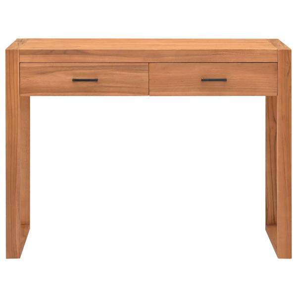 Schreibtisch mit 2 Schubladen 100x40x75 cm Teakholz