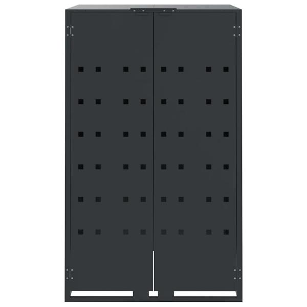 Mülltonnenbox für 5 Tonnen Anthrazit 345x79x117 cm Stahl