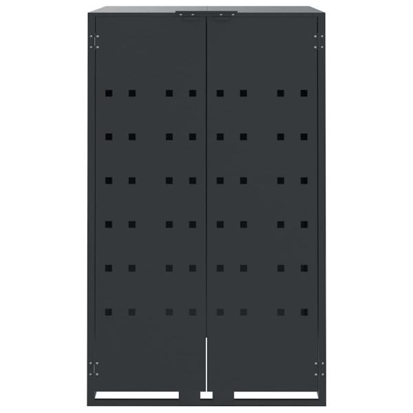 Mülltonnenbox für 6 Tonnen Anthrazit 414x79x117 cm Stahl
