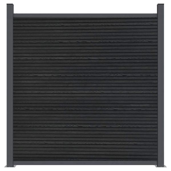 Zaunelement Grau 699x186 cm WPC