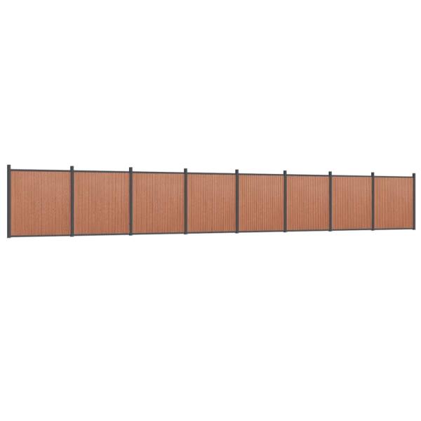 Zaunelement Braun 1391x186 cm WPC