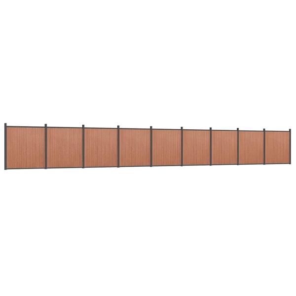 Zaunelement Braun 1564x186 cm WPC