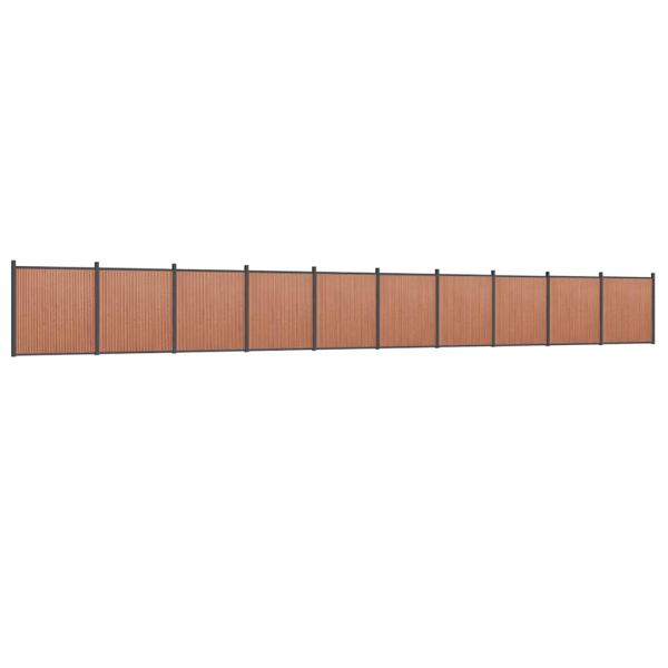 Zaunelement Braun 1737x186 cm WPC
