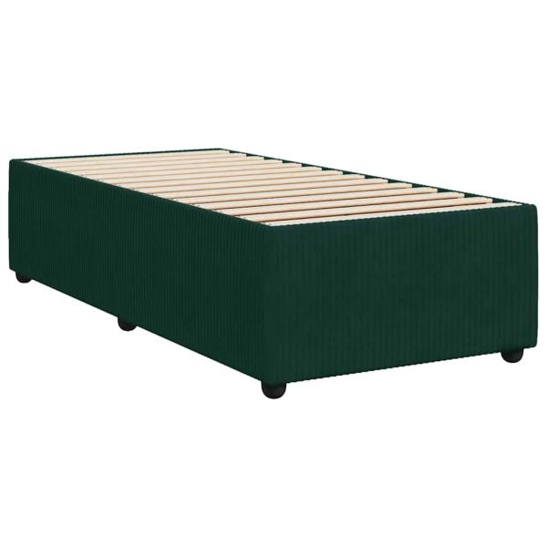 Bettgestell ohne Matratze Dunkelgrün 80x200 cm Samt