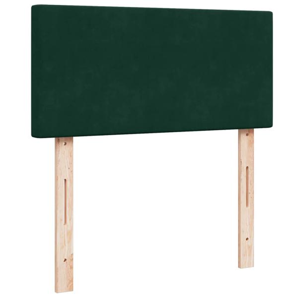 Boxspringbett mit Matratze Dunkelgrün 80x200 cm Samt