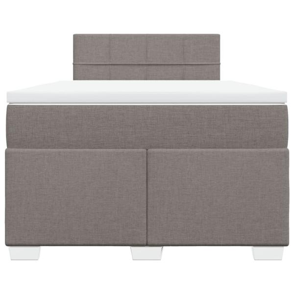 Boxspringbett mit Matratze Taupe 120x200 cm Stoff