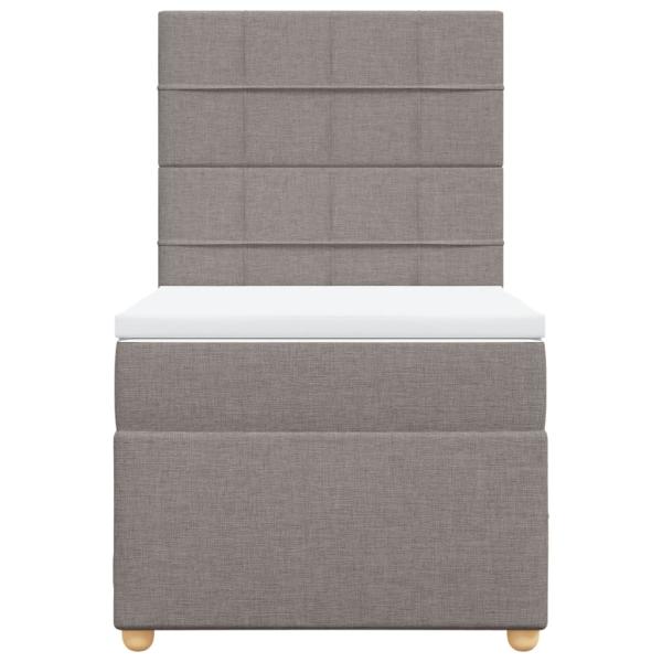 Boxspringbett mit Matratze Taupe 80x200 cm Stoff