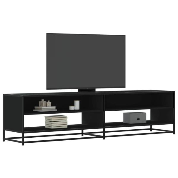 ARDEBO.de - TV-Schrank Schwarz 180,5x40x46 cm Holzwerkstoff