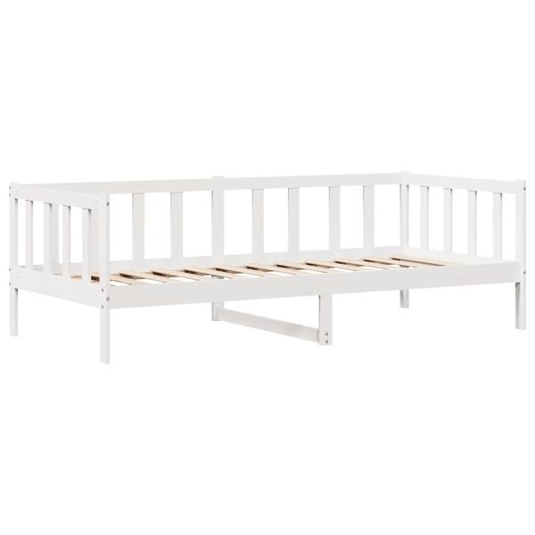 Tagesbett mit Schubladen Weiß 80x200 cm Kiefernholz