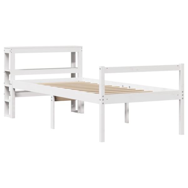 Seniorenbett mit Kopfteil ohne Matratze Weiß 75x190 cm