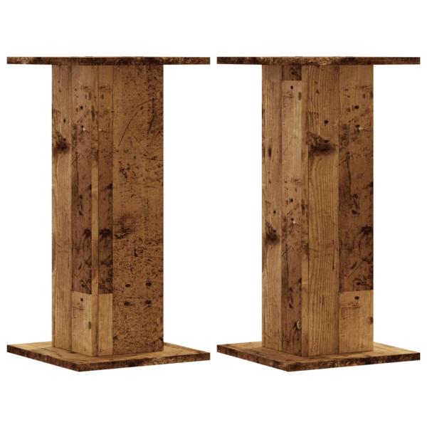 Pflanzenständer 2 Stk. Altholz-Optik 30x30x60 cm Holzwerkstoff