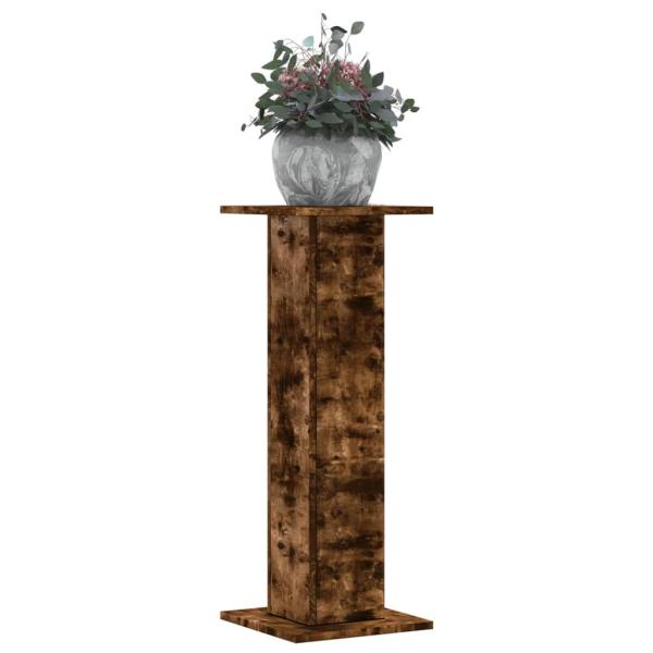 ARDEBO.de - Pflanzenständer 2 Stk. Räuchereiche 30x30x80 cm Holzwerkstoff