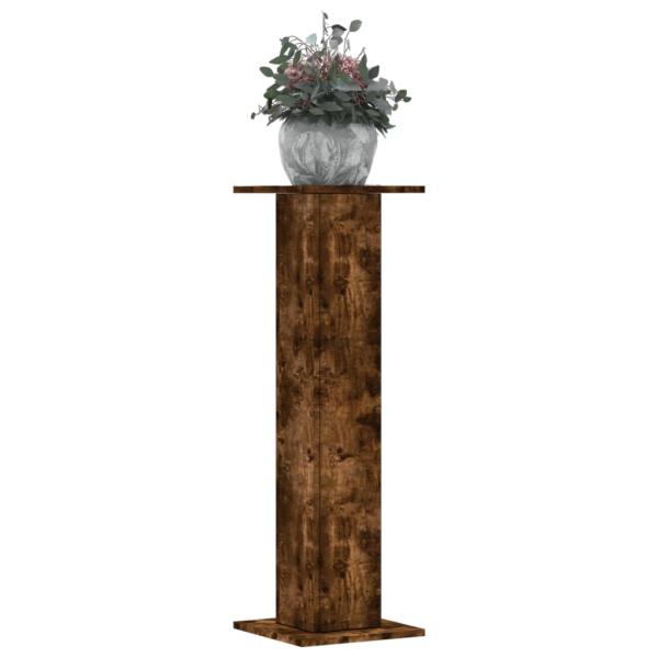 ARDEBO.de - Pflanzenständer 2 Stk. Räuchereiche 30x30x95 cm Holzwerkstoff