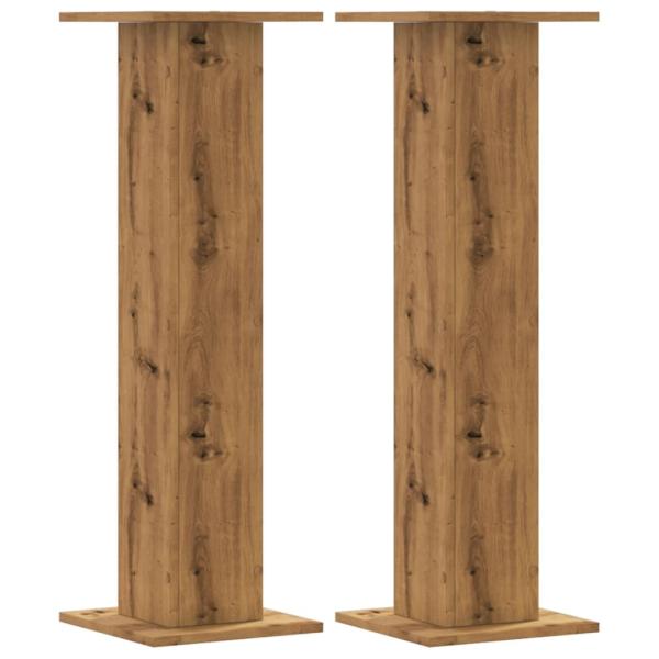 Pflanzenständer 2 Stk. Artisan-Eiche 30x30x95 cm Holzwerkstoff