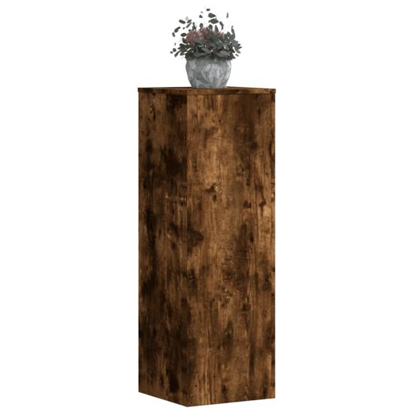 ARDEBO.de - Pflanzenständer 2 Stk. Räuchereiche 33x33x100 cm Holzwerkstoff