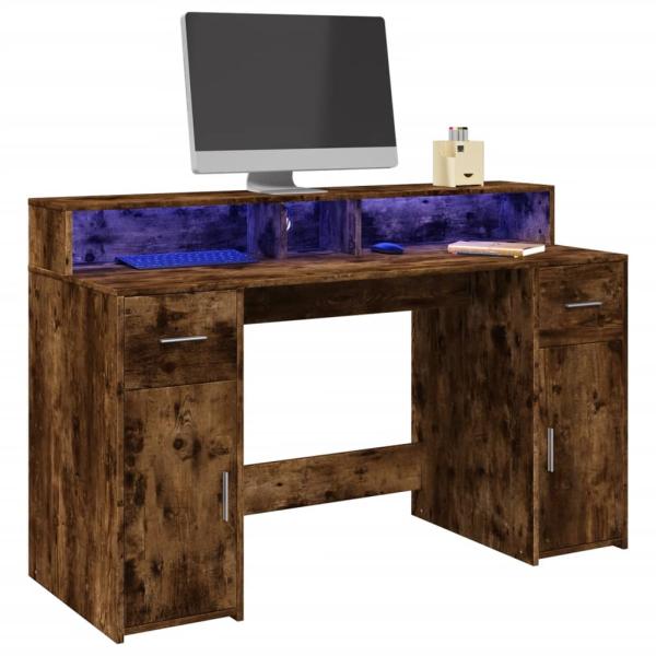 ARDEBO.de - Desk Räuchereiche 140 x 55 x 91 cm Engineered wood